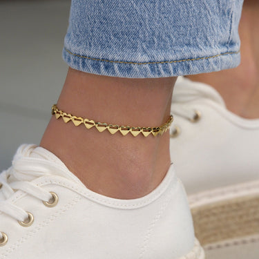 Gold Heart Anklet