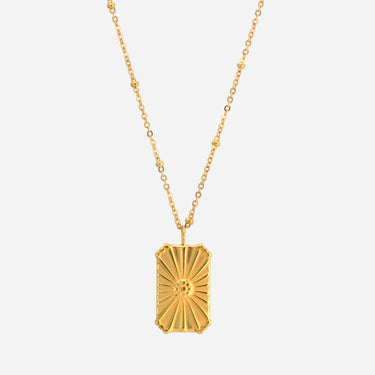 Sole pendant Necklace | 18 kt gold plated steel