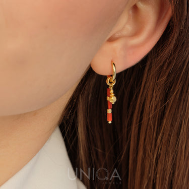 Carnelian dangle Earrings | 925 Sterling silver