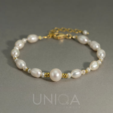 Bracciale con perle irregolari