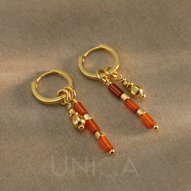 Carnelian dangle Earrings | 925 Sterling silver