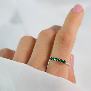 Ema Green Ring | 925 Sterling silver