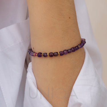 Bracciale con pietre Ametista