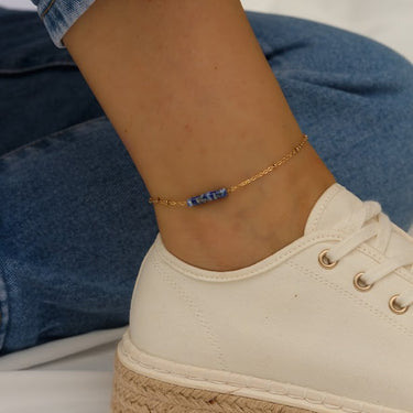 Lapis Anklet | Stainless steel