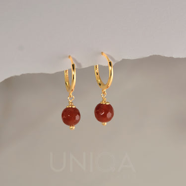 Carnelian drop Earrings | 925 Sterling silver