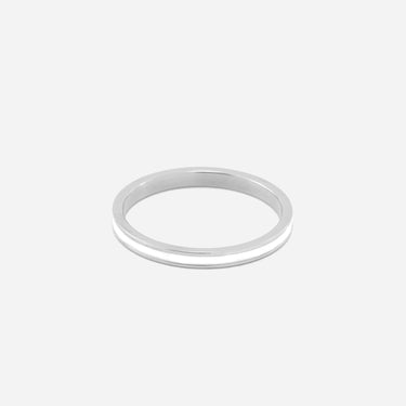 White Enamel Ring | Sterling silver 925