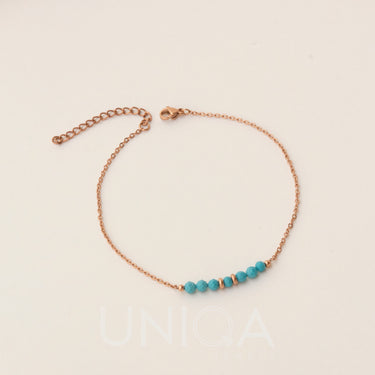 Turquoise bar Anklet | Stainless steel