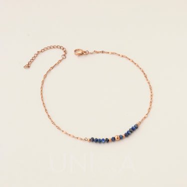 Lapis bar Anklet | Stainless steel