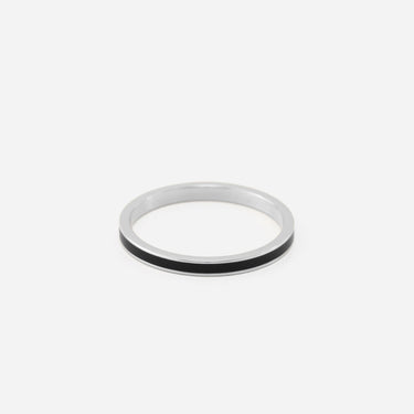 Black Enamel Ring | 925 Sterling silver