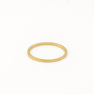 Band ring 1mm | 18 kt gold plated steel