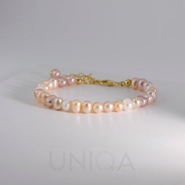 Bracciale con perle multicolori