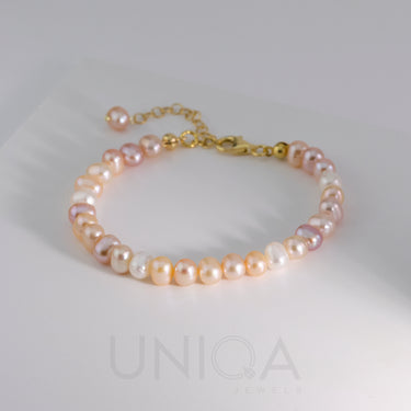 Bracciale con perle multicolori