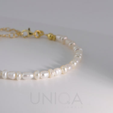 Bracciale con perle irregolari