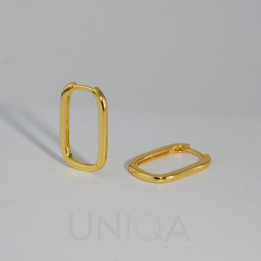 Rectangular Hoop Earrings | 925 Sterling silver