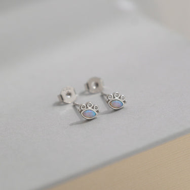 Eye Opal Earrings | 925 Sterling Silver