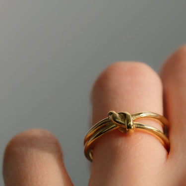 Nodo Ring | 18 kt gold plated steel