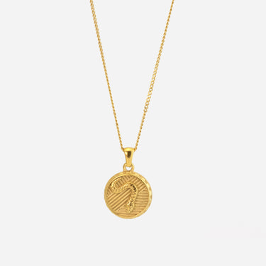 Serpe pendant Necklace | 18 kt gold plated steel