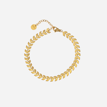 Chevron Bracelet | 18 kt Gold plated steel