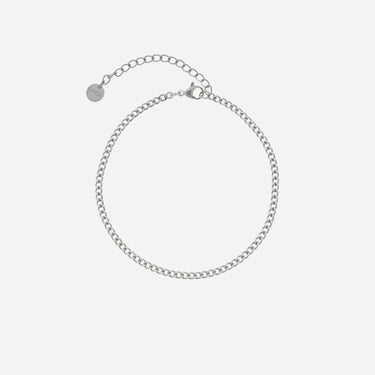 Curb 3mm Anklet | 18 kt gold plated steel