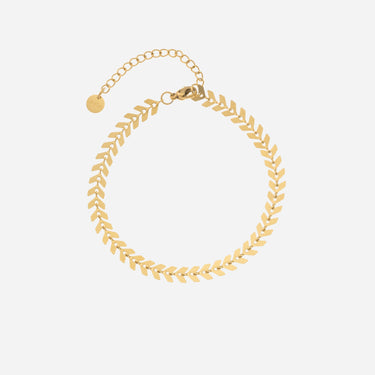 Chevron Anklet | 18 kt gold plated steel