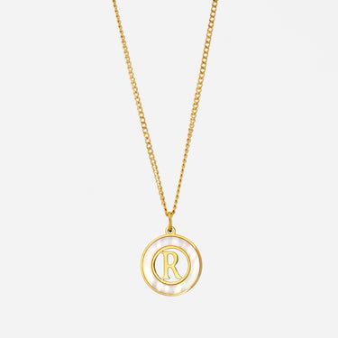 Flare Initial pendant Necklace | 18 kt Stainless Steel