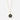 Initial Necklace black enamel pendant | 18 kt gold plated steel