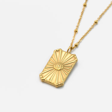 Sole pendant Necklace | 18 kt gold plated steel