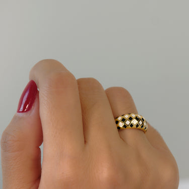 Giada Ring | 18 kt gold plated steel