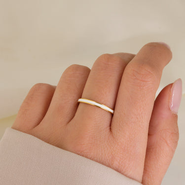 White Enamel Ring