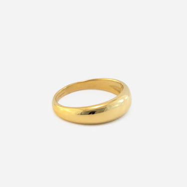 Dome Ring | 18 kt gold plated steel