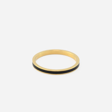 Black Enamel Ring