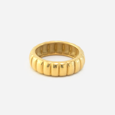 Crush Ring | 18 kt gold plated steel