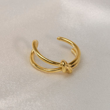 Nodo Ring | 18 kt gold plated steel