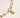 Link chain charm bracelet | 18 kt gold plated steel